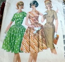 LOVELY VTG 1960s DRESS McCALLS Sewing Pattern 12/32