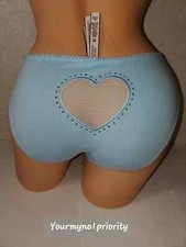 M-XL VICTORIA'S SECRET Stretch Cotton Shiny Studs Heart shape Embroidery Bikini
