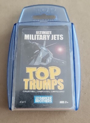 Neu versiegelt Top Trumps Vintage 2003 Hasbro Parker Brothers Ultimate Military Jets