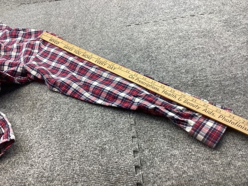 Vineyard Vines Shirt Boys X-Large Red Plaid Button Down Whale - Picture 10 of 12