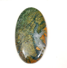 Cabochon ovale in riolite australiana rara naturale 50 x 26 mm pietra prezios...