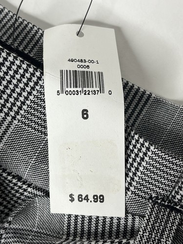 Banana Republic Plaid Mini Skirt Womens Size 6 Pockets Lined Belted Academia NEW - Picture 11 of 12