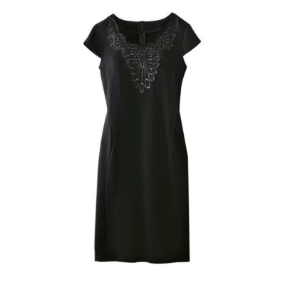 Avon Women's Black Lace Applique Sheath Dress | eBay