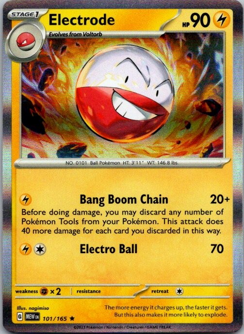 Electrode Rare SV: Scarlet & Violet 151 101/165 NM