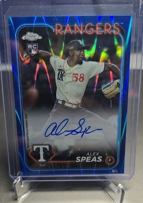 2024 Topps Chrome - Rookie Autographs Alex Speas #RA-ASP Blue Refractor /150...