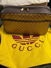 NEW GUCCI BAG 702430 ADIDAS X GG LOGO CRYSTAL...