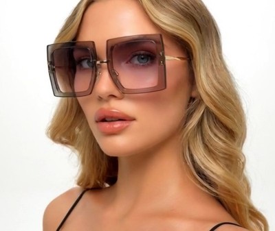 Women Oversized Square Sunglasses Large Frame Ladies Sunglasses Uv400 Eyewear