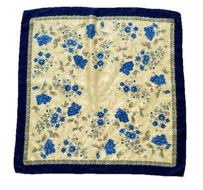 ROCCOBAROCCO All Yellow Silk Flowers Print Women s Scarf 33/34 In PGC