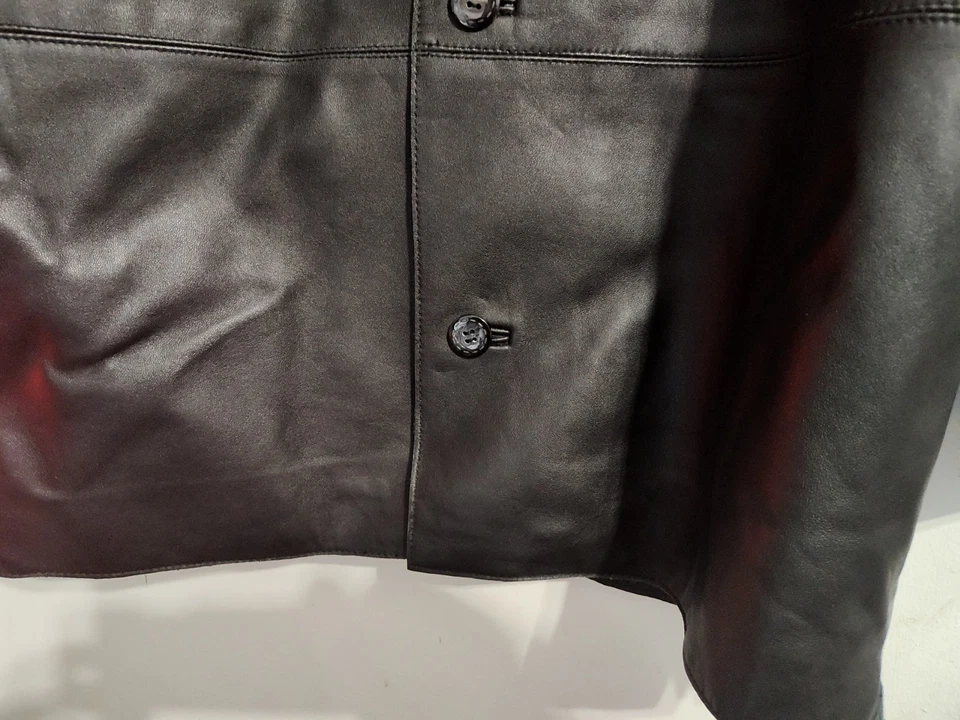 Rizzoli Италии мужчин кожи лоскутное одеяло Western пуговицах черная куртка размер средний - Изображение 4 из 4