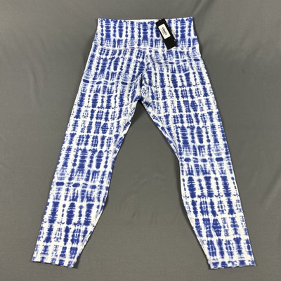 Greyson Womens Leggings Luna Shibori Print Large Blue Polyester Nylon MSRP $128