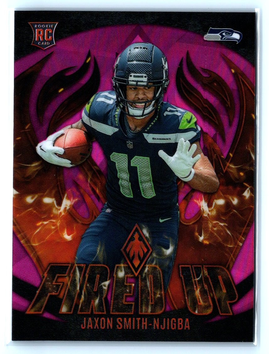 2023 Panini Phoenix #FU-12 Jaxon Smith-Njigba Fired Up Pink RC /175