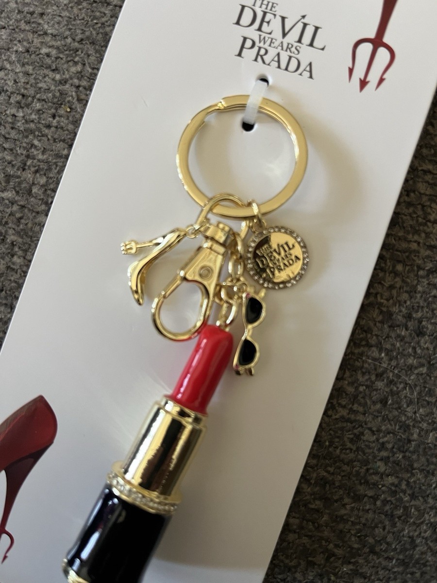 Rare The Devil Wears Prada Key Chain. Bling Lipstick Devil Prong
