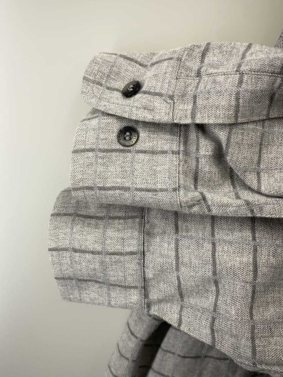 Christian Dior Long Sleeve Shirt, Large, Cotton, Gray, Solid Color thumbnail 5