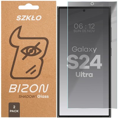 2x Sichtschutzglas für Galaxy S24 Ultra Bizon Blickschutz Schutzglas Hartglas
