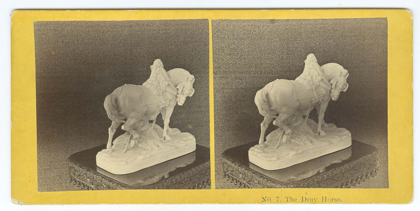 D1363~ NEW HAMPSHIRE – View #7 – The Dray Horse c.1860s Stereoview, Kilburn