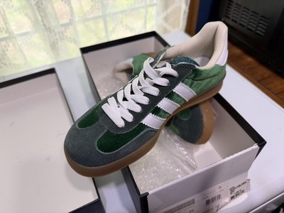 Adidas x Gucci Gazelle Green Suede Low Top Sneakers Lace Up  display picture 3