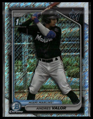 2024 Bowman Chrome #BCP-196 Andres Valor Prospects Shimmer Refractors 1st Bowman