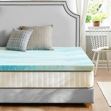 Full Mattress Topper 3 Inch Memory Foam Gel Cooling Pad Breathable RV Sleeper So