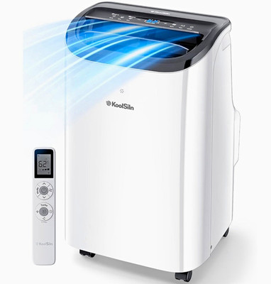 KoolSiln Portable Air Conditioner 12,000 BTU 550 sq ft White Remote Touch Timer