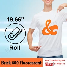 Siser BRICK 600 Fluorescent Colors 20" Roll HTV For T-Shirts: 3D Look