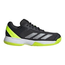 adidas Courtflash All Court Shoe Kids Black/Lime Size 5.5