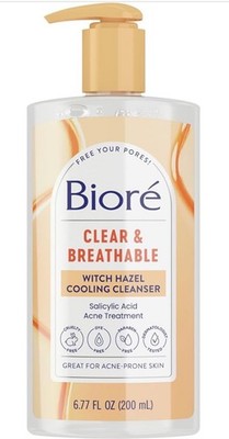 FAST   Biore Clear & Breathable Cooling Cleanser Witch Hazel Acne Treatment