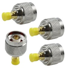 4Pcs N Male to SMA Female RF Coaxial Adapter, N to SMA Coax Jack Connector for W