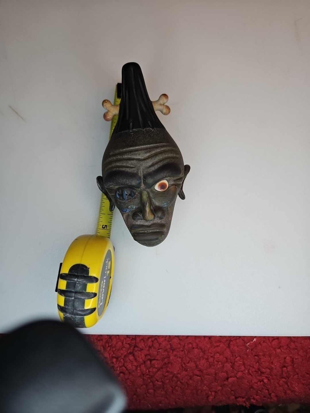 Glass Shrunken Head Smoking Pipe