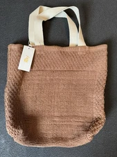Raj Tote Bag Brown & Cream NWT