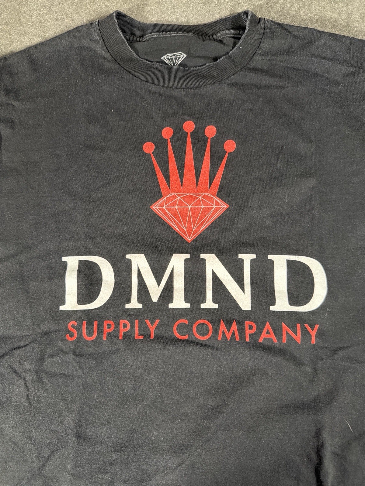 Diamond Supply Co DMND Crown Logo T-Shirt Black Red White Made USA Men’s M