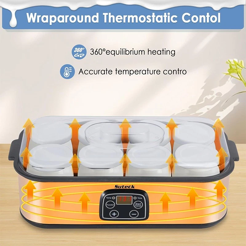 Yogurtera probiótica con control de temperatura/tiempo ajustable para mejorar la salud intestinal Foto 4 de 4