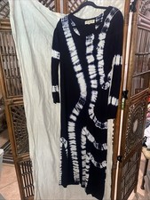 Pink rose Tye Dye Modest Long Sleeve Maxi Dress Petite Medium No Slit