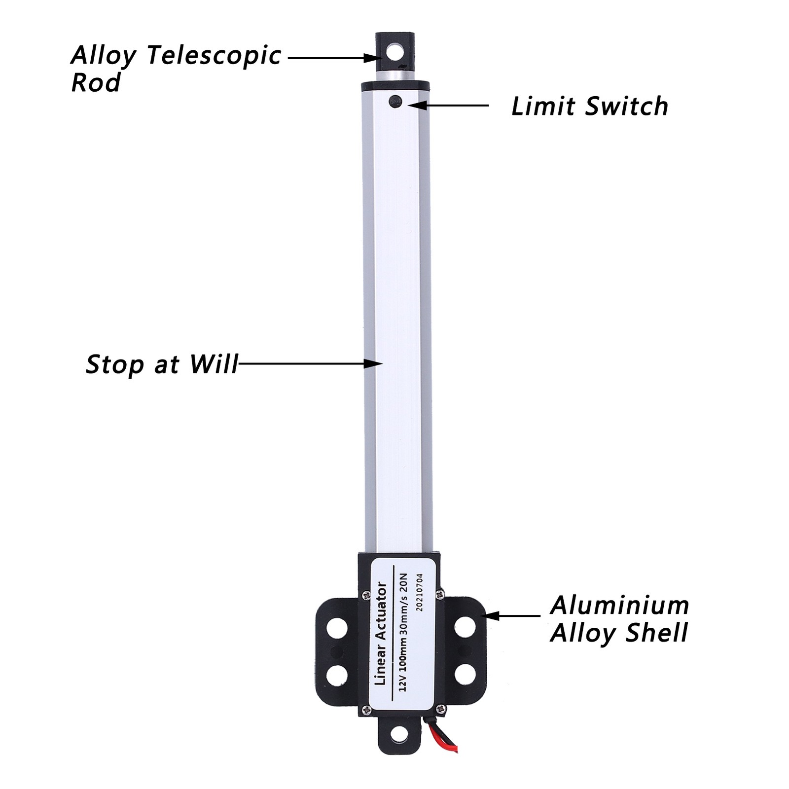 Linear Actuator 100mm 12V Input Voltage Mini Electric Linear Actuator☜