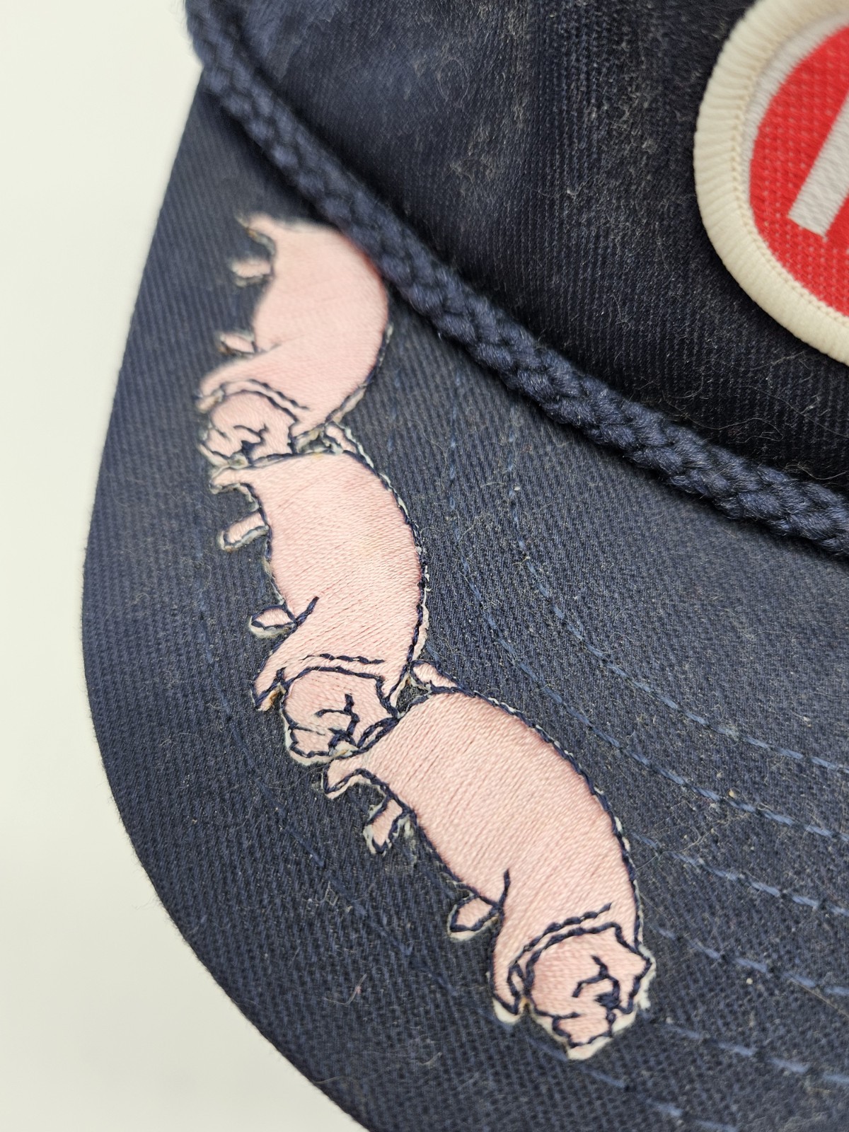Hatfield Bacon Pig Hat Strapback Patch Braid Embr… - image 7