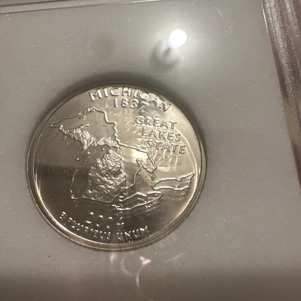 2004 S INB DCAM GEM PROOF MICHIGAN QUARTER 25 CENT COIN - Image 2 of 3