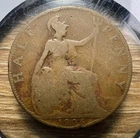 Photo of a 1906 Edward VII Half Penny from an eBay listing that sold on Apr 17, 2026