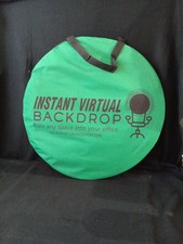 59" Green Round Screen Webcam Background Collapsible Photography Streaming