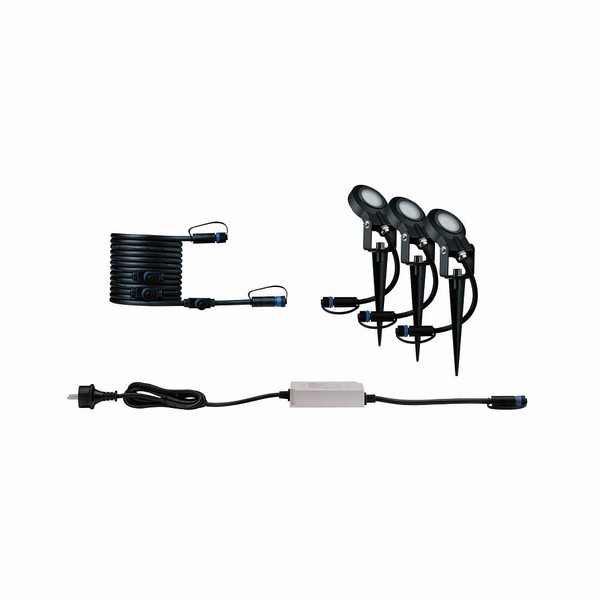 Led Outdoor SpießLeuchte Sting Spot Plug & Shine, 3Er Set, 80°, 3X 6W, 24V, 3000-image