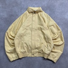 London Fog Harrington Jacket Mens XL Vintage Full Zip Lined Bomber, Yellow