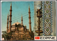 Vintage Edirne Türkei Selimiye Moschee Keskin Chrom Postkarte verschickt 1970...