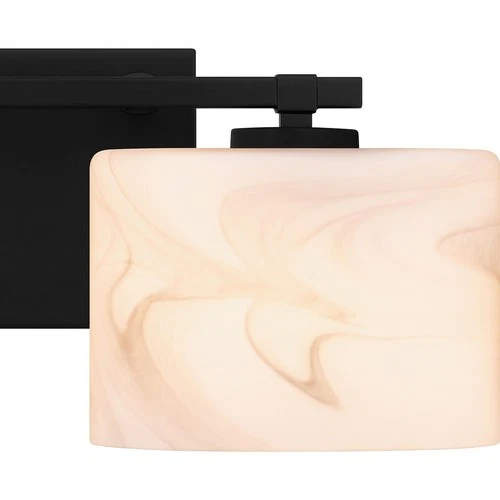 Matte Black Two Light Bath from the Mather Collection - Picture 5 of 5