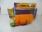 Matchbox Lesney Superkings K-13 Building Transporter- met. lime, RED BASE, boxed