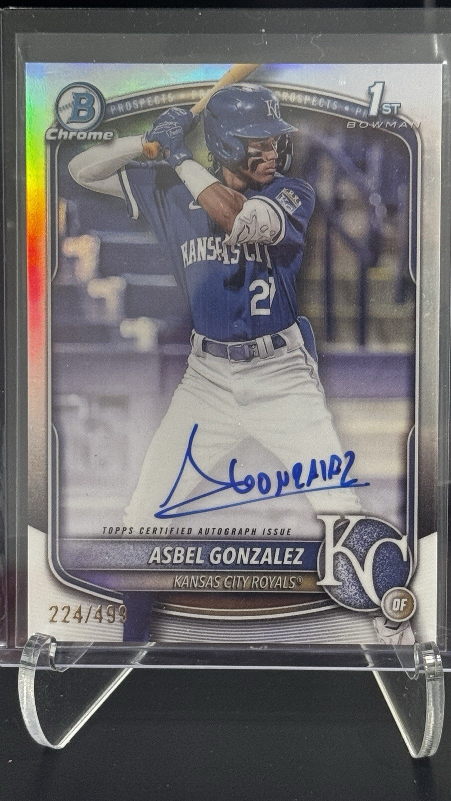 2025 Bowman Chrome 1st Bowman Asbel Gonzalez Auto Refractor /499