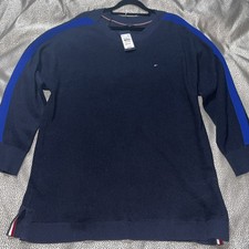 New Tommy Hilfiger Ribbed Womens XXL Sweater Contrast Stripe Detail
