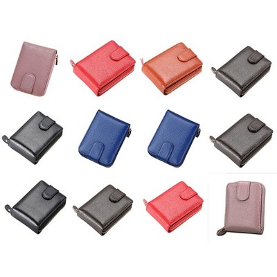 Fashion Blocking Holder Cards for Case Pocket Zipper Wallet Organize