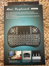 Backlit Mini Wireless Keyboard with Touchpad Mouse Combo Remote Control
