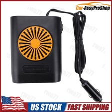 1x New 200W 12V Car Heater Cooling Fan For Windshield Defrosting - Orange/Black