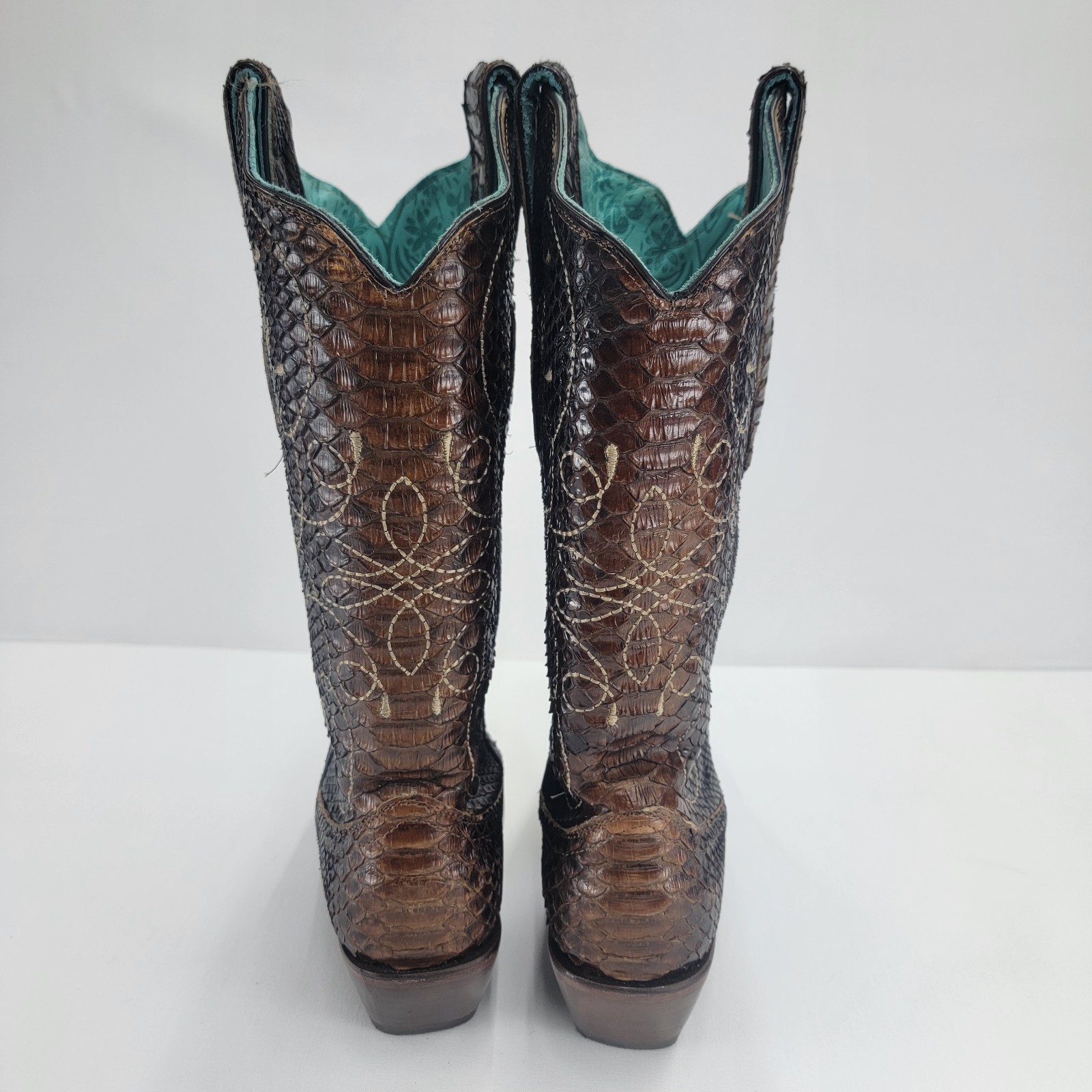 Corral Python Leather Western Boots Women's 9M Pr… - image 8