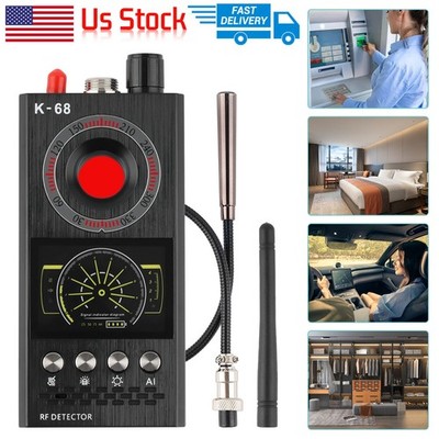 K68 RF Signal Detector Anti-Spy Camera GSM GPS Audio Bug Finder Scanner 1200mA