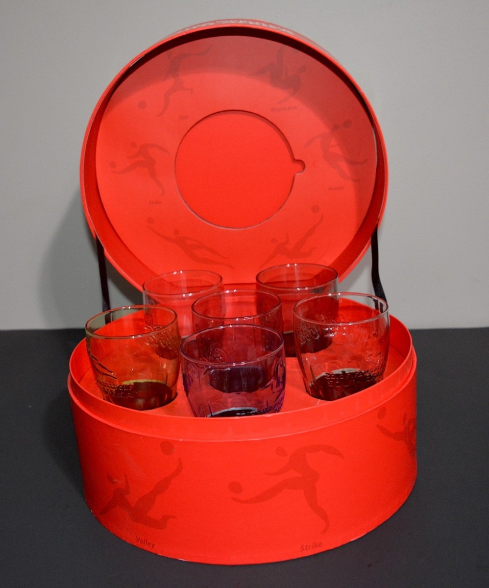 RARE Coca Cola Glass Set McDonalds LTD ED 2010 FIFA Soccer World
